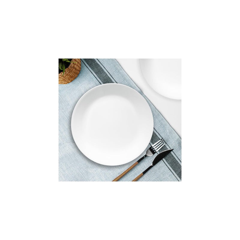 Corelle 3122 22 cm Vitrelle Glass Winter Frost White Luncheon Plate, Pack of 6 - Image 4